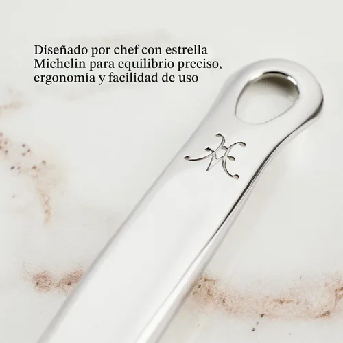 Vista 9 de Hestan Provisions - Herramientas de chef, juego esencial (5 piezas), cuchara sólida de acero inoxidable, cucharón, tenedor para pasta