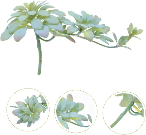 Vista 3 de Plantas artificiales vívidas pequeñas para decoración falsa de mesa del hogar, fácil cuidado decorativo