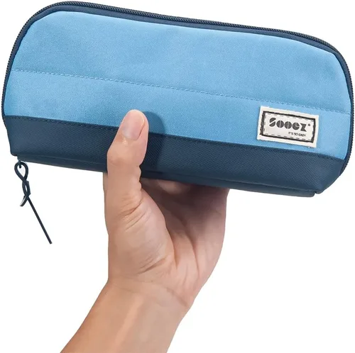 Vista 13 de Sooez - Estuche para lápices y bolígrafos de apertura ancha, estuche ligero y espacioso con cremallera, bolsa de papelería con bonito diseño
