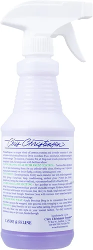 Vista 2 de Chris Christensen Precious Drop - Acondicionador listo para usar, acondicionador para perros, acicalar como un profesional, reduce el encrespamiento
