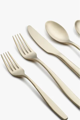 Vista 3 de Cambridge Silversmiths Averie - Juego de cubiertos de satén negro de 20 piezas, servicio para 4
