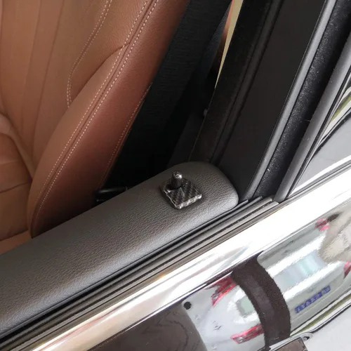 Vista 4 de YIWANG Adhesivo de fibra de carbono para puerta de coche, 4 unidades, para BMW X5 F15 2014 2015 2016 2017 2018, para BMW X6 F16 2015 2016 2017 2018