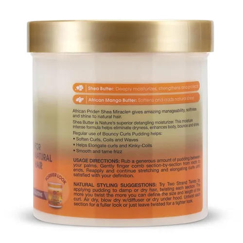 Vista 2 de African Pride Manteca de karité Miracle Bouncy Curls Pudín de 15 onzas (15.0 fl oz) (paquete de 6)