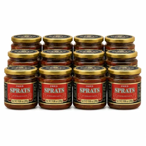 Vista 6 de Riga Gold Espadines fritos en salsa de tomate, frasco de vidrio de 9.88