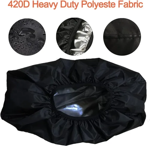 Vista 2 de Oslimea Cubierta de cabrestante impermeable 420D resistente al polvo cubierta de protección para cabrestantes eléctricos 8000-15000 libras, negro