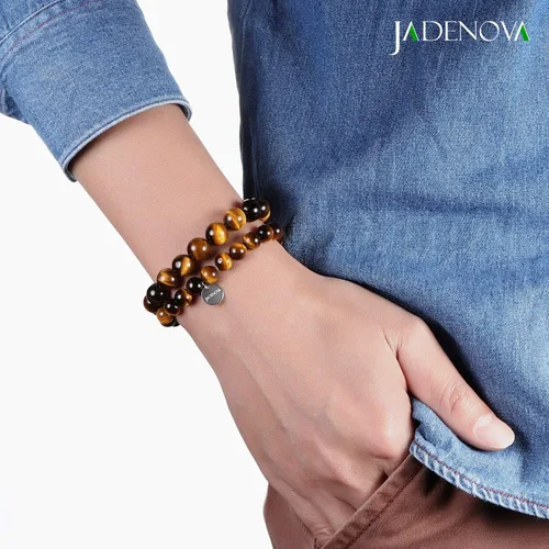 Vista 5 de JADENOVA - Brazalete de piedras de yoga para parejas