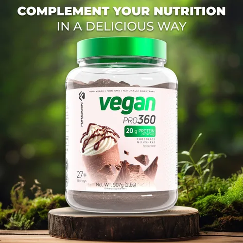 Vista 9 de Forzagen Proteína Vegana 360 2 Libras 27 Porciones, Proteína a Base de Plantas Extraída de Quinua, Arroz Integral y Proteína Aislada de Guisante