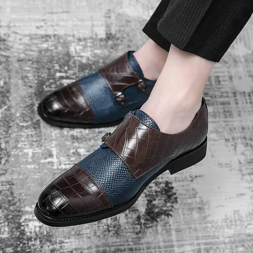 Vista 4 de HuitJours Mocasín Penny de dos tonos para hombre, zapatos de vestir sin cordones, zapatos de barco casuales, mocasines