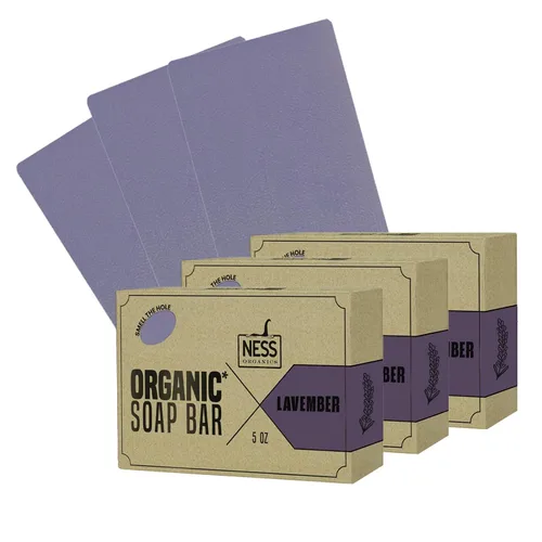 Vista 7 de Ness - Barra de jabón para hombre, aroma a lavanda, jabón natural para hombres, jabón en barra para hombre con ingredientes orgánicos y aceites