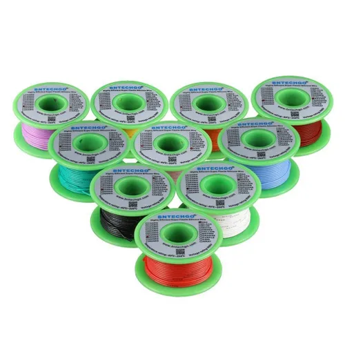 Vista 7 de BNTECHGO Kit de cables de silicona de calibre 16, 10 colores, cada uno de 25 pies. Cable flexible de cobre estañado trenzado de 16 AWG