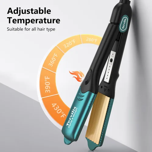 Vista 5 de Terviiix Plancha de Pelo con 4 Placas Intercambiables, Plancha para Rizar con Queratina y Aceite de Argán para Mujeres, Plancha Voluminizadora