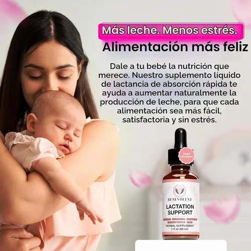 Vista 3 de Benevolent - Gotas líquidas de apoyo a la lactancia prémium para madres