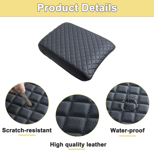Vista 4 de Funda para Consola Central PIMCAR para Honda Pilot 2023-2025 2026, Funda para Reposabrazos Personalizada de Cuero para Interior de Honda