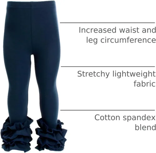 Vista 8 de HOOLCHEAN Leggings de algodón con volantes para bebés y niñas pequeñas