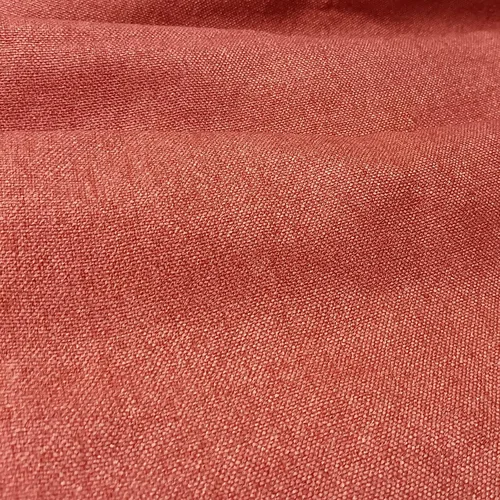 Vista 2 de Tela de costura de tapicería de mezcla de poliéster de 11 oz por yarda, ancho 57 pulgadas, color rojo ladrillo