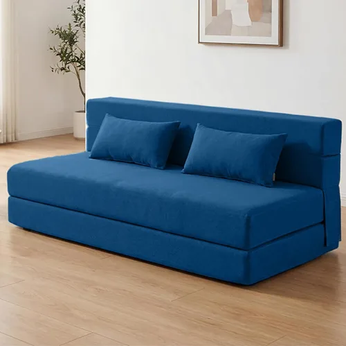 Vista 9 de SUYOLS Sofá Cama Plegable con Almohadas - Silla Convertible Sofá de Piso y Colchón para Dormir, Sleeper de Espuma Viscoelástica Plegable para Sala