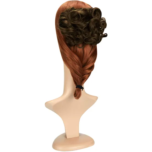 Vista 5 de Extensiones de moño de cabello rizado desordenado, moño updo, chignons fáciles de estirar, extensiones de cola de caballo