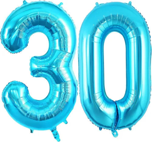 Vista 12 de Globos grandes de 40 pulgadas para 30 cumpleaños, aniversario, eventos, celebraciones, fiestas, decoraciones color negro