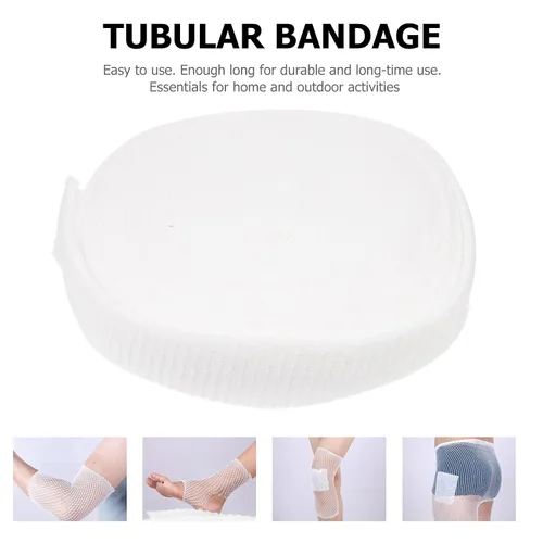 Vista 5 de Breathable Tubular Stockinette Bandage 10m Roll High Elastic Spandex Cotton Mesh Wound Retainer Suitable for Finger and Joint Support