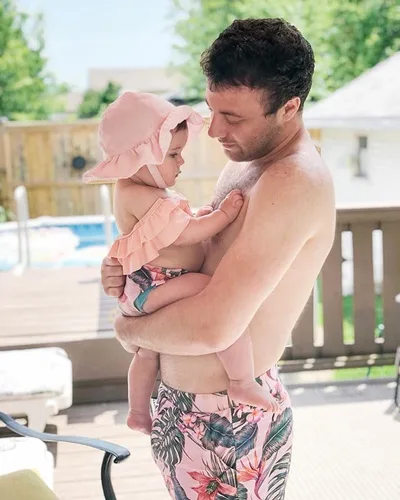 Vista 9 de IFFEI - Conjunto de bikini de dos piezas, traje de baño a juego para la familia, trajes de baño Mommy and Me (mami y yo) con volantes y estampados