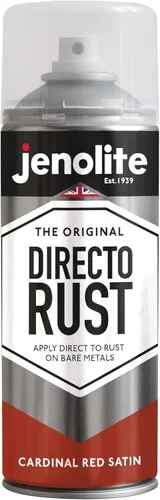 Vista 15 de JENOLITE Directorust - Pintura en aerosol satinada NEGRO 13.52 fl oz Pintura en aerosol semibrillante Superficies de madera, metal