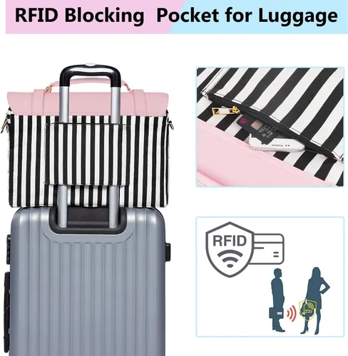 Vista 7 de MATEIN Bolsa para laptop para mujeres, maletín delgado de 15.6 pulgadas para computadora, funda, bolsa ligera linda y femenina de mensajero
