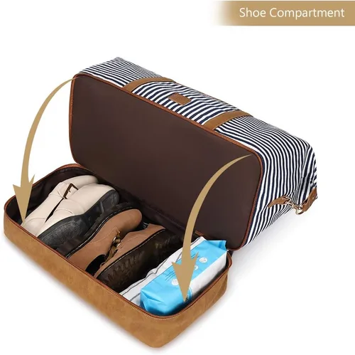 Vista 6 de Plambag - Bolsa de lona grande para el fin de semana impermeable tamaño grande PB0167DB