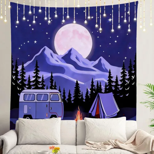Vista 49 de Shrahala Modern Abstract Artwork Wall Tapestry, Orange Black Beige Wall Hanging Large Tapestry Decoration Polyester Fiber White Hem Around for Dorm