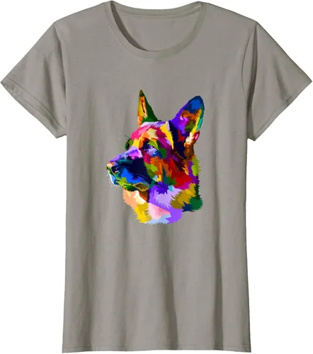 Vista 78 de Camiseta para dueño de perro de pastor alemán, Negro