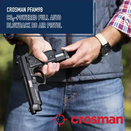 Vista 6 de Crosman PFAM9B Pistola de aire comprimido, impulsada por Co2, completamente automática