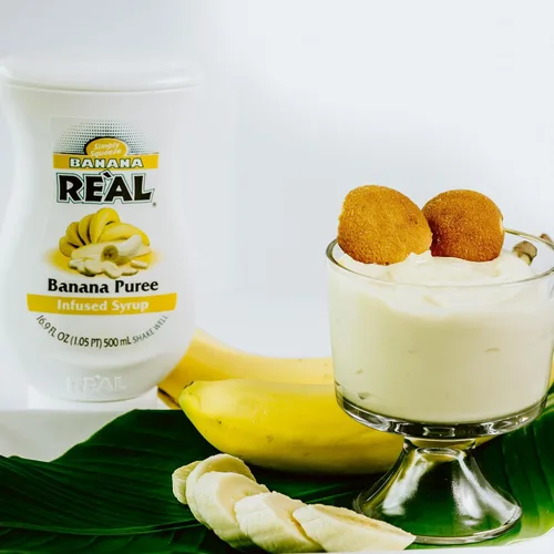 Vista 6 de Reàl - Jarabe con infusión de puré de plátano Exotics, 16.9 onzas líquidas, paquete de 3 unidades Creamy and Sweet Flavor, Ideal for Cocktails