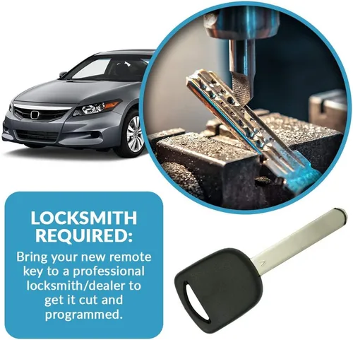 Vista 3 de Keyless2Go Repuesto para llave HO03 de encendido sin cortar con chip V de transpondedor V (paquete de 2)