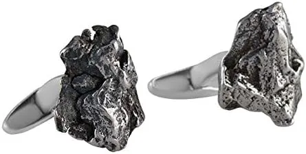 Vista 7 de Starborn Gemelos de meteorito Campo del Cielo de plata de ley y auténtico, Metal