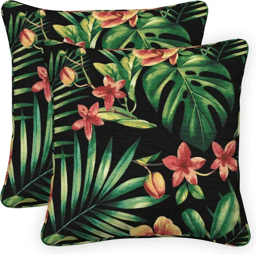 Vista 10 de Honeycomb Fundas de almohada cuadradas para exteriores, 18 x 18, paquete de 2 Boheme