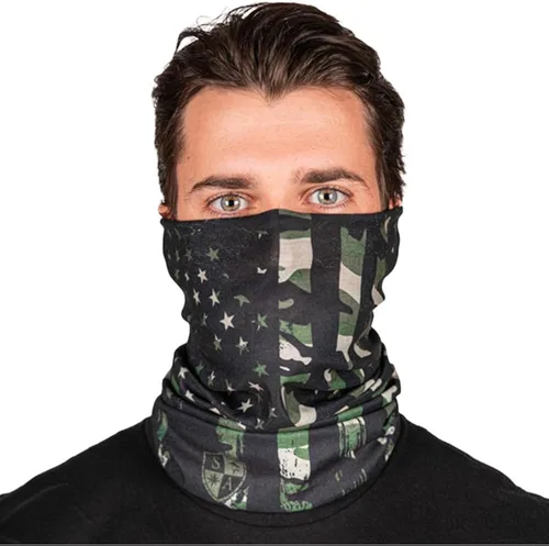 Vista 2 de S A Company - Protector facial con protección UV Polaina de cuello multiusos individual UV 30+ para adultos