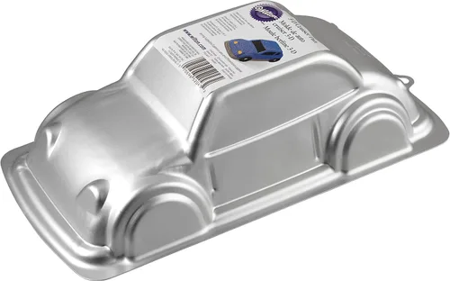 Vista 3 de Wilton Molde para pastel de automóvil, molde para pastel de cumpleaños 3D para niños, plata, aluminio