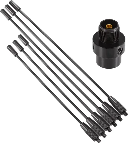Vista 8 de Antena de fibra de vidrio UHF/VHF 136-174/400-470MHZ con kit de plano de tierra