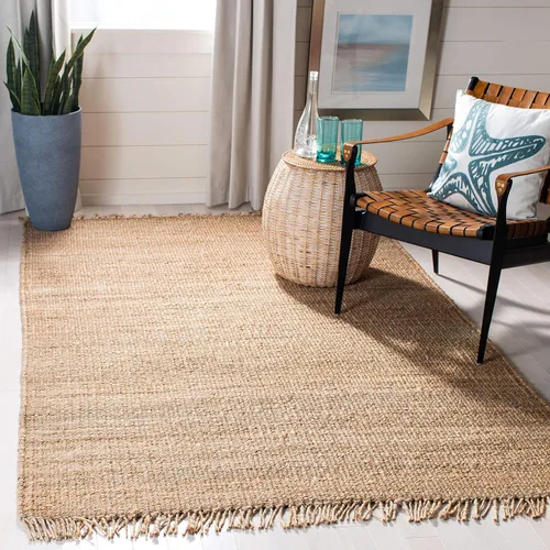 Vista 17 de SAFAVIEH Natural Fiber Collection - Alfombra decorativa de 2 x 3 pies, color verde, hecho a mano con flecos de yute tejido, ideal para zonas de alto