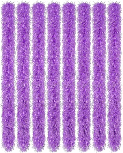 Vista 10 de Jexine Boas de plumas artificiales en masa, boas esponjosas para decoración de disfraces de boda, vestidos, suministros para fiestas de té