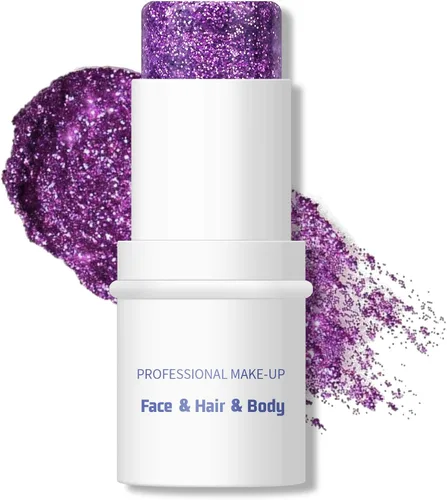 Vista 16 de KYDA Barra de purpurina corporal, gel grueso con purpurina para rostro y cabello corporal, pintura holográfica brillante de lentejuelas de sirena