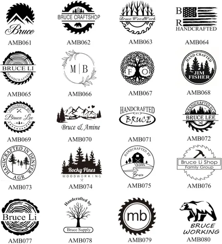 Vista 7 de Plancha de marca personalizada, sello de logo de diseño grabado para madera, cuero, plásticos, diseño artesanal