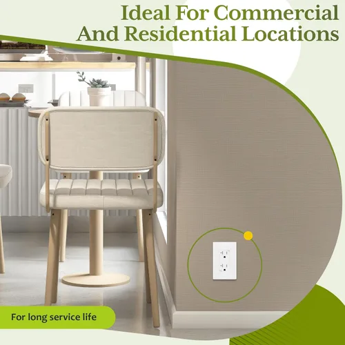 Vista 6 de TG 20A Decorator Outlet, Standard Electrical Tamper-Resistant Receptacle Blanco