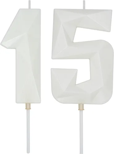 Vista 235 de DERVENTA Vela Grande de Cumpleaños Número 3D Verde Luminoso de 3.7 Pulgadas Celebración de Fiesta Aniversario Decoración Adorno para Pastel 1 Pieza