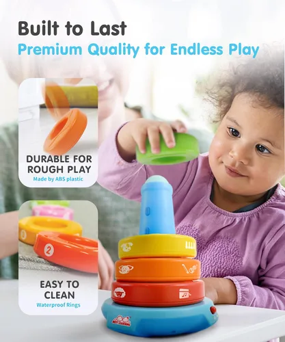 Vista 6 de BEST LEARNING Stack & Learn - Juguete apilable de actividades educativas de desarrollo para bebés de 6 o 9 meses en adelante Regalo de cumpleaños
