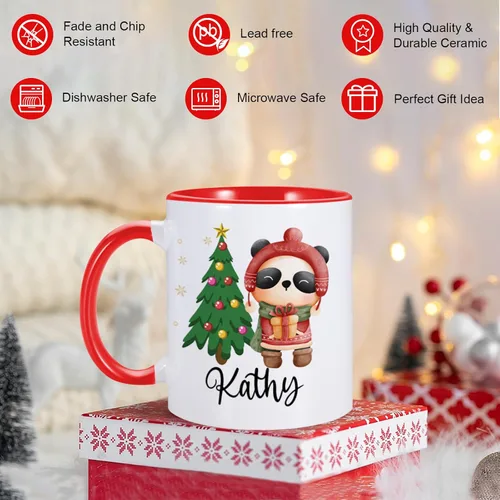 Vista 4 de Taza de chocolate caliente personalizada para niños, taza Stanta personalizada regalo para niños, hijo, hija, bonita taza de 11 oz para niños, taza