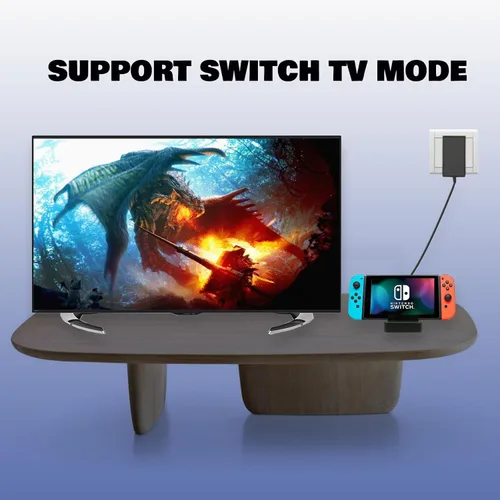 Vista 3 de Cargador para Nintendo SwitchSwitch LiteSwitch OLEDSteam Deck, adaptador de CA de 15 V2.6 A, cargador portátil de carga rápida con cable USB-C de 5
