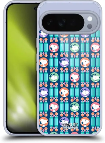 Vista 178 de Head Case Designs Snoopy Deco Dreams - Funda de gel con licencia oficial de Peanuts Blue Pattern [protección de grado militar] compatible con Google