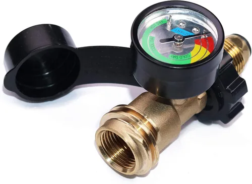 Vista 5 de DOZYANT POL - Adaptador de tanque de propano con calibre universal para convertir la válvula de tanque POL LP a QCC1 / tipo 1, calibre de tanque