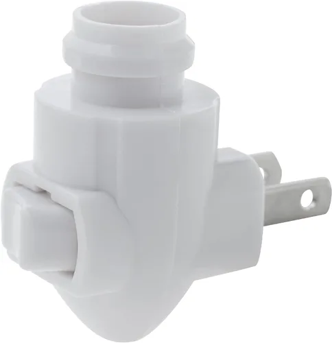 Vista 4 de Módulo de luz nocturna enchufable, plástico blanco, ideal para hacer tus propias luces nocturnas decorativas, paquete de 10