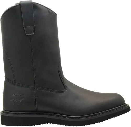 Vista 2 de Golden Fox - Botas de trabajo para hombre de cuero Wellington para granja y construcción